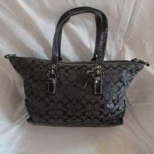 Black Fabric Coach Purse